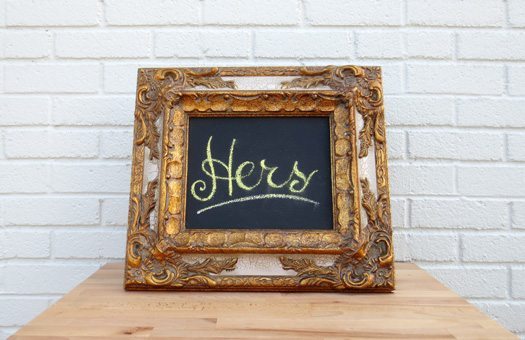 accessories chalk board with ornate frame large