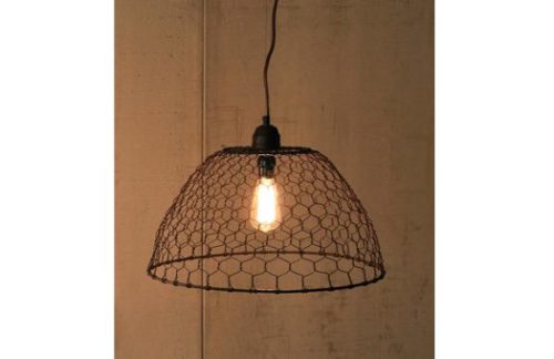 Chicken Wire Basket Pendant Lamp