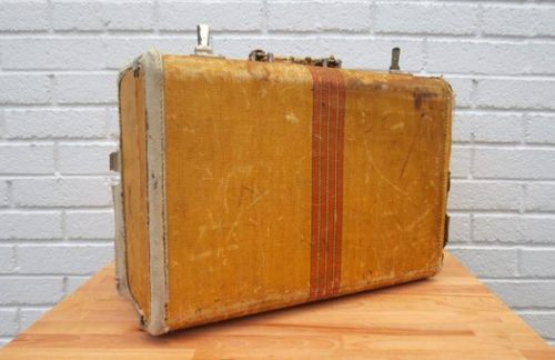 Vintage Tan Case with Red Stripe