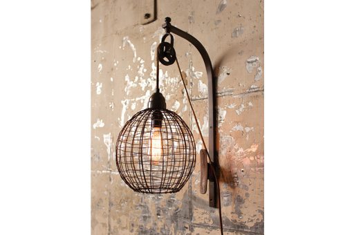 accessories sphere wall sconce with pulley large
