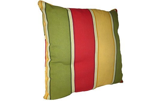 accessories sunbrella gn red yellow stripe pillow event decor rental NOVA Large