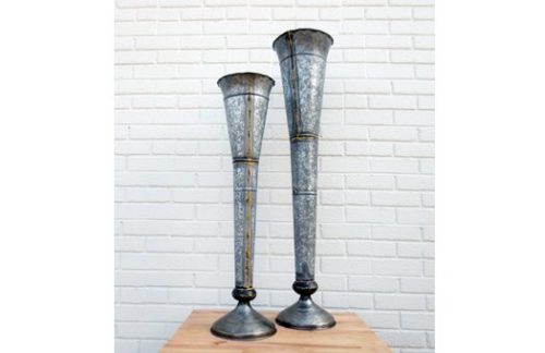 Small Zinc Cone Vase