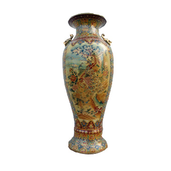 arabian accessories vase with peacock large
