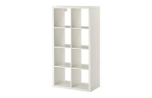 White Bar Back Cube Shelves, Small