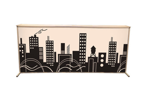 Lit Bar w/ Cityscape Pattern