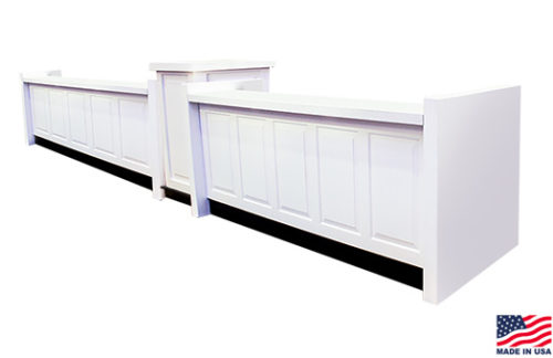 Raised Panel Bar, Double w/ 1 Pedestal