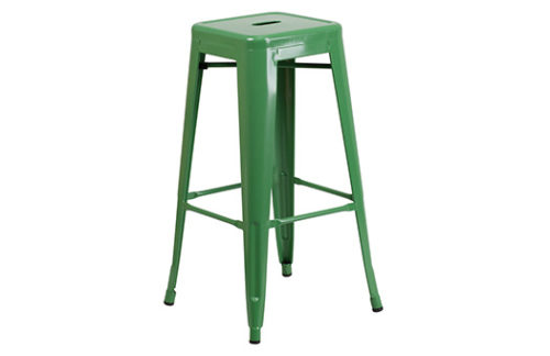 Metro Metal Barstool, Green