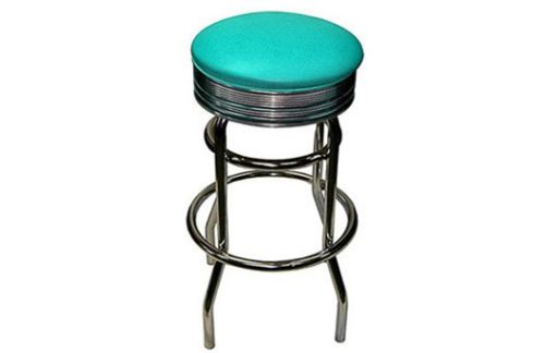 Retro Chrome Aqua Barstool