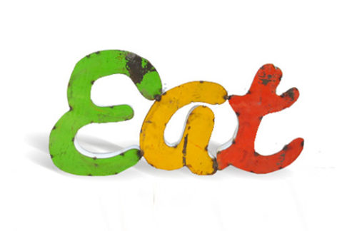 Vintage Drum Eat Sign