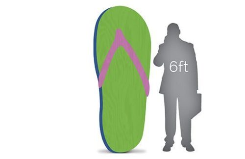 Flip Flop, Green & Pink 7ft