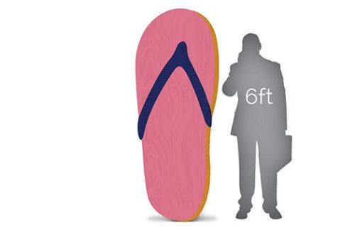 Flip Flop, Pink & Navy 7ft