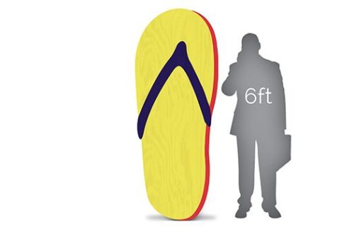 Flip Flop, Yellow & Navy 7ft