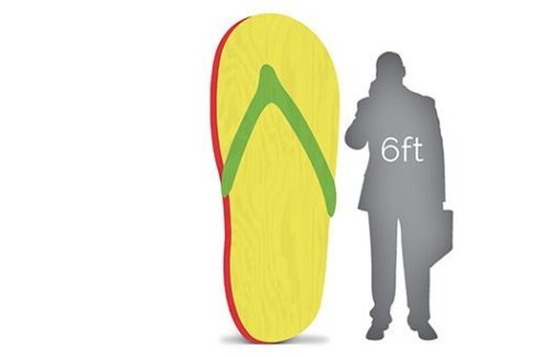 Flip Flop, Yellow & Green 7ft