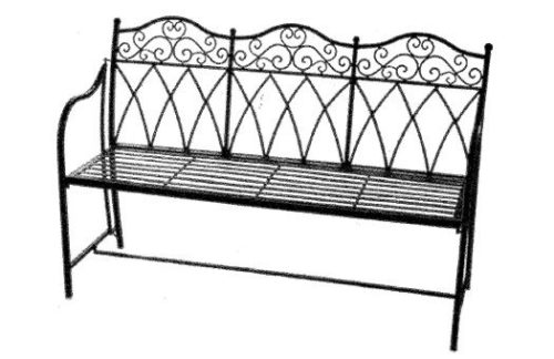 Wrought Iron Bench | 4.5 ft