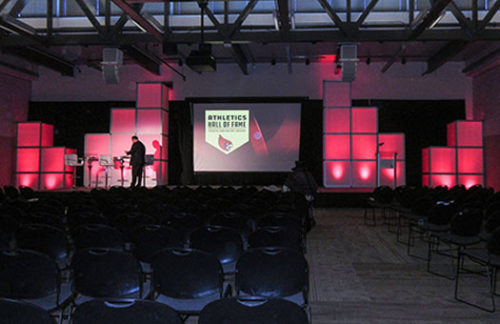Stepping Window Wall Stage Set