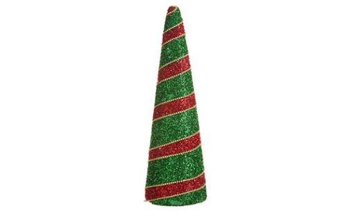 Green and Red Christmas Cone Tree