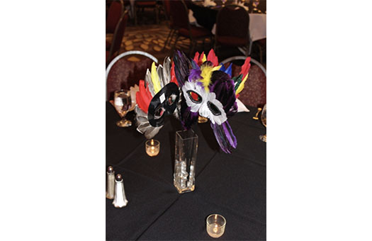 centerpiece masquerade feather masks small vase large