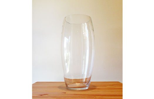 centerpiece oblong glass vase large
