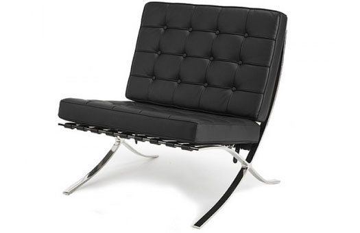 chair barcelona black tufted Large