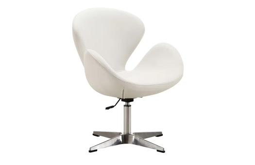 chairs stage swivel white leather angle large