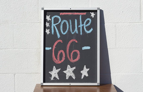 Food Truck Chalk Board with Aluminum Frame