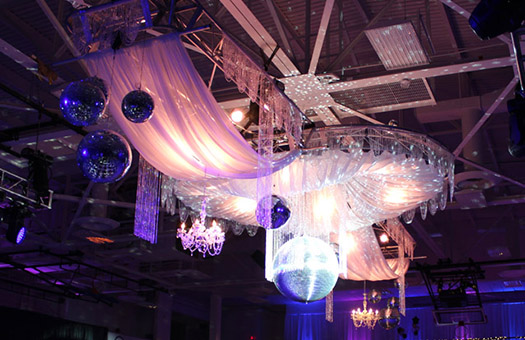 chandelier custom drape disco ball clusters large