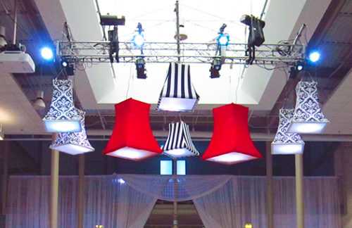 Giant Lamp Shade Chandelier
