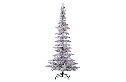 Narrow Flocked Austin Pine, 7.5ft