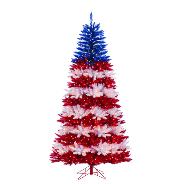 christmas Patriotic American Tree 6120 75RWB HR