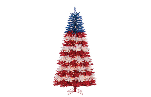 christmas Patriotic American Tree 6120 75RWB large