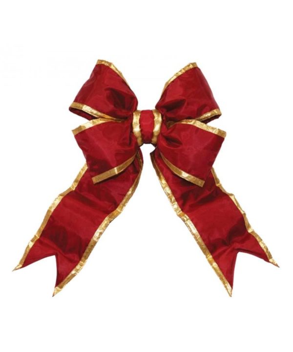 christmas structural bow burgundy HR