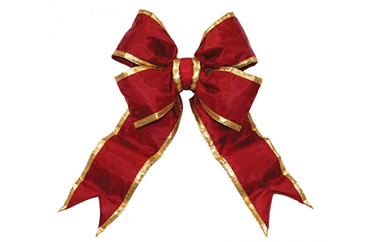 christmas structural bow burgundy large