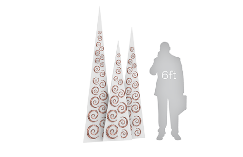 Copper Swirl Tree Set of 3