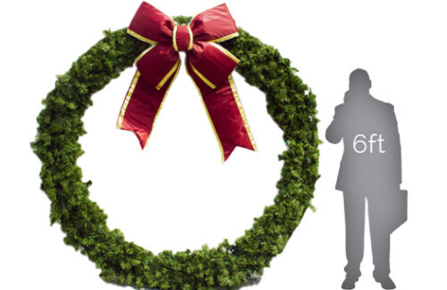 Pine Wreath 10ft with Lights