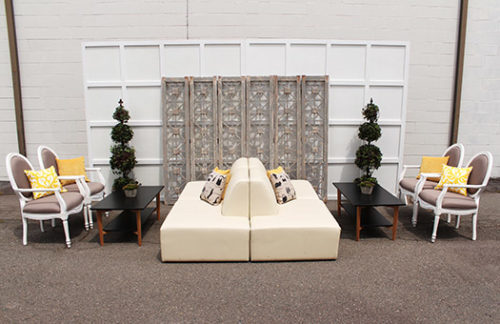 Cube Seating Group w/ Yellow Accents