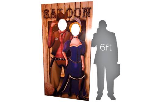 cutout saloon photo op stand in large