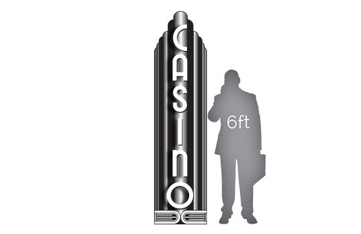 cutouts gatsby casino 8ft sign event decor rentals large