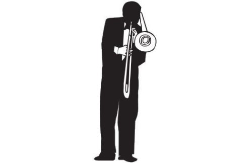 Silhouette Cutout, Jazz - Trombone