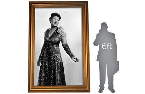 Ella Fitzgerald B/W Photo Gold Frame
