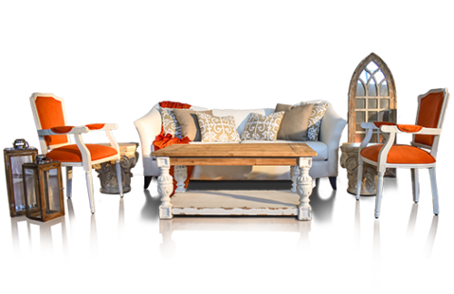 Prague Orange and Tan Seating Group