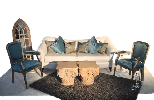 Prague Turquoise & Silver Seating Group
