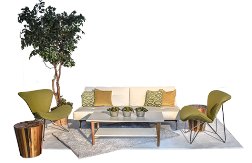 Split Back Mid-Century Modern Seating Group