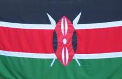 Kenya Flag on 2ft stick