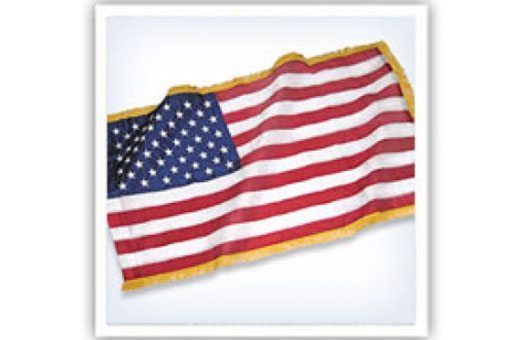flags USA flag with Gold Fringe event decor rental NOVA Large