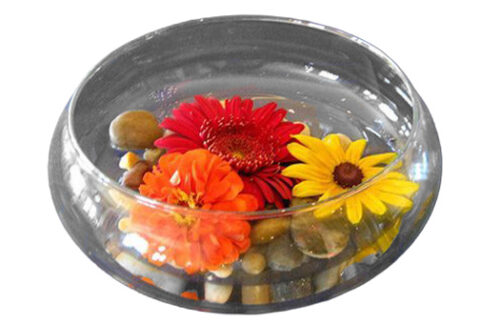 Floating Gerber Daisy 10" Bowl