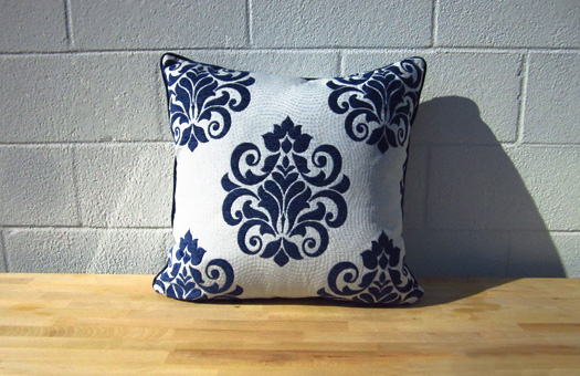 furniture and bars pillows blue white damask zaffiro large
