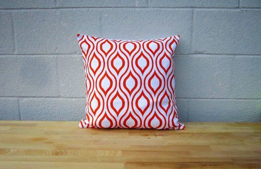 furniture and bars pillows orange white pattern large