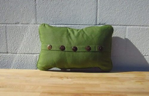 Green Button Pillow