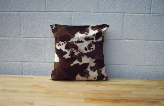 furniture and bars pillows cowhide pillow brown large