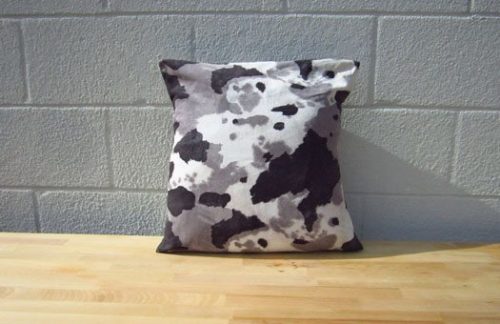 Grey Cowhide Pillow